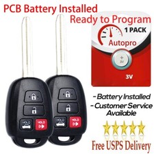 2 For 2014 2015 20162019 Toyota Corolla Keyless Entry Remote Car Key Fob H Chip 2 For 2014 2015 20162019 Toyota Corolla Keyless Entry Remote Car Key Fob H Chip
