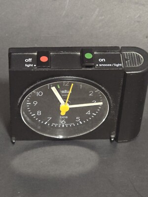 Vintage Germany BRAUN 4784/ AB 313 Travel Alarm Clock w/Light - No