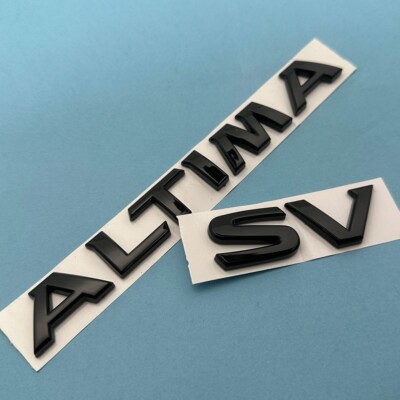 3D Raised Rear Tailgate Letters Emblem For ALTIMA SV Trunk Lid Badge ...