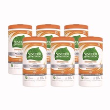 Seventh Generation 22813CT Disinfecting Wipes - Lemongrass Citrus 6/Carton New