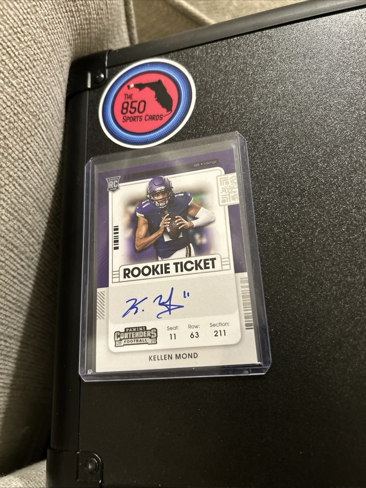 2021 Panini Contenders Rookie Ticket Auto Kellen Mond #122 Vikings