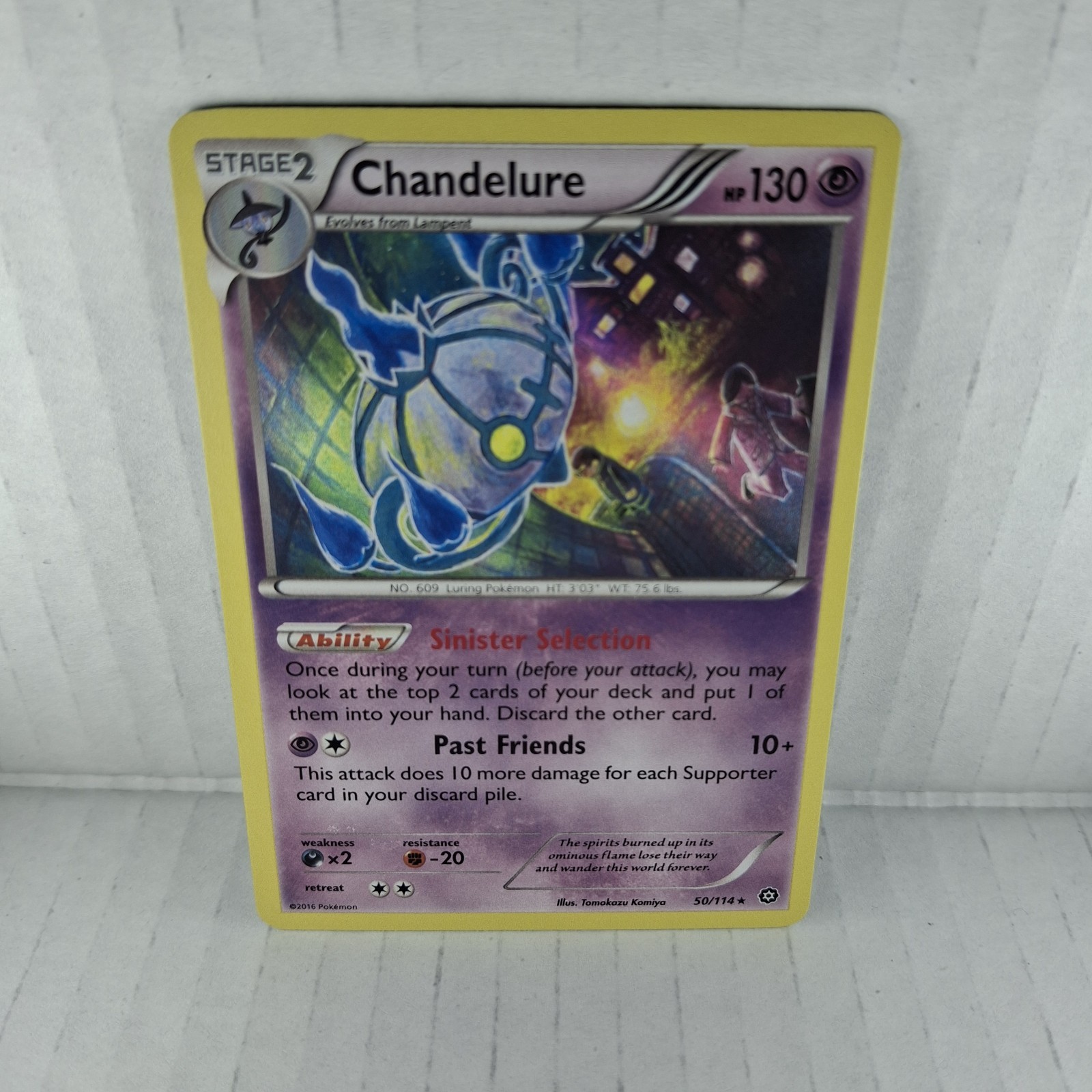 Chandelure 50/114 Holo XY - Steam Siege NM Pokemon TCG Fast Shipping