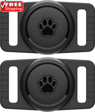 for Airtag Dog Collar Holder 2 Pack,Waterproof Dog Collar Holder for Apple Airta
