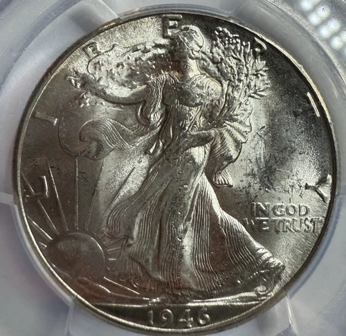 1946 D Walking Liberty Half Dollar PCGS MS63 Exact Coin Imaged