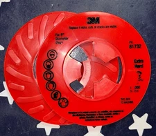 (2) 3M 5” Extra Hard Disc Pad Face Plate Ribbed RED 28625 81732 81732L     2 PCS