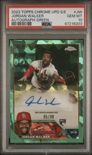 2023 Topps Chrome Update Jordan Walker Sapphire Green AUTO RC/99 GEM💎PSA 10🔥📈