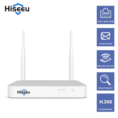 Hiseeu NVR 10CH 5G WiFi Network Video Recorder, Compatible with Hiseeu Cameras