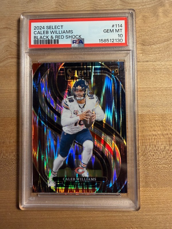 2024 Panini Select Caleb Williams #114 Black & Red Shock Prizm (RC] PSA 10 RARE!