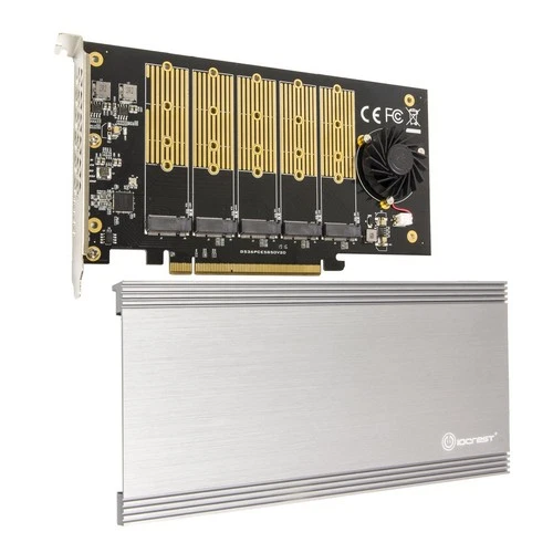 OpenBox-5Slot M.2 B-key SATA BasePCI-e 3.0 x2BandwidthControllerCard Require x16