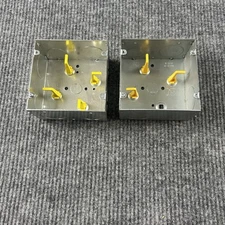 5"-Square Data Box w/ 1" & 1 1/4" KO Plastic Wire Manager - 2 Boxes