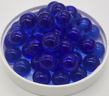 Vintage 14mm "Cobalt Blue" Pack of 25 Player Glass Marbles  9/16 inch -
