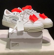 Off-White Men's White Low Top Lace-Up Sneakers Size 10 (EU 41) New w/ Box