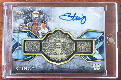 2017 Topps WWE #ARC-ST Sting Legends Auto WCW Championship /50 