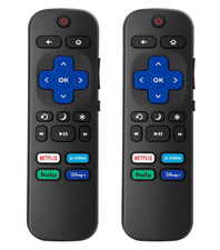 2 pack Universal Remote Control Replacement for All Roku TVs: ROKU TVs ONLY 