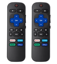 2 pack Universal Remote Control Replacement for All Roku TVs: ROKU TVs ONLY!