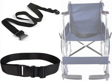 Wheelchair Safety Strap Seat Belt, 31-86"Adjustable Length/ 2" Wide - Black A...