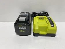 Ryobi OP40602 40V 6Ah Lithium Li-Ion HP Battery Pack w/Charger -Tested & Working