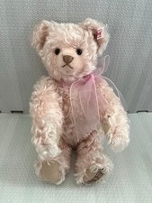 Steiff Musical Bear 2004 Pink Mohair Limited Ed. 1 of 4000 Used