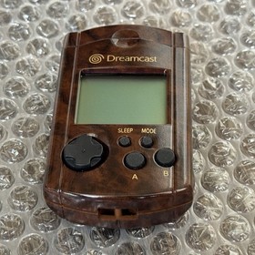 Sega Dreamcast Wood Grain VMU Visual Memory Unit + Cap HKT-7000 JPN | US SELLER