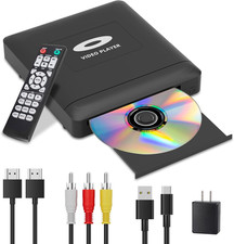 Mini HD DVD Player with Hdmi, Multi Region DVD Player for Smart TV, HDMI/RCA Out