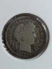 1892 - United States - Barber 10C Dime - First Year Silver .900 🇺🇸 Item F12L7