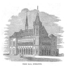 KARACHI Frere Hall, Pakistan - Antique Print 1871