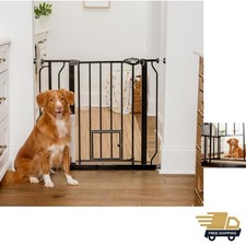 Carlson Extra Wide Walk Through Pet Gate with Small Pet Door, Includes 4-Inch...