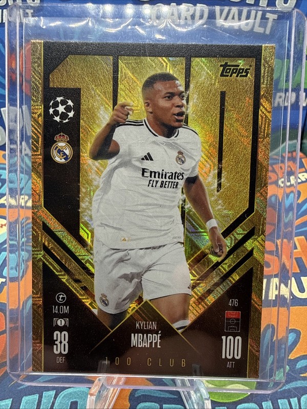 2024-25 Topps Match Attax Uefa Club Competitions - 100 Club Kylian Mbappe #476