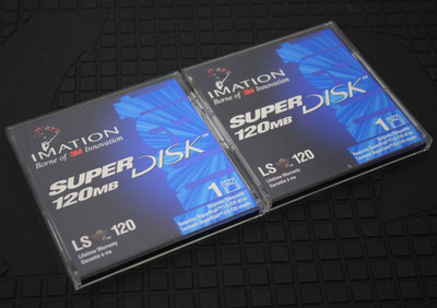 Lot of 2 Imation SuperDisk 120MB LS-120 Super Disk Used