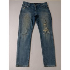 Lucky Brand Brooke Skinny Jeans Womens 12/31 Distressed Medium Wash Denim