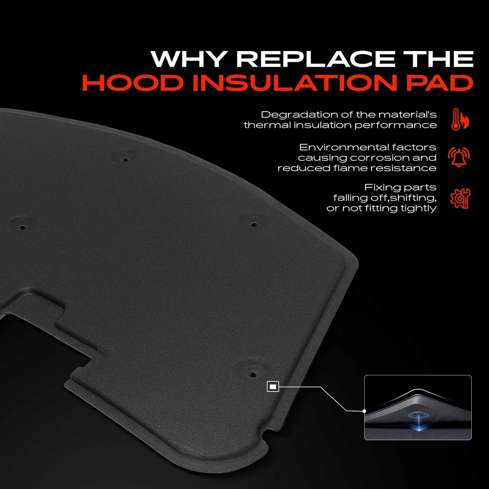 Almohadilla de aislamiento del capó del motor para Dodge Journey 2009 2010-2020 deportivo utilitario SUV Foto 4 de 4