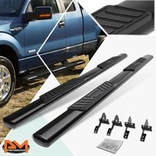 For 09-14 Ford F150 Extended Cab Oval 5" Side Step Nerf Bar Running Board Black