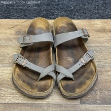 Birkenstock Mayari Stone Birko-Flor Toe Loop Sandals Women's US 7 Size 38