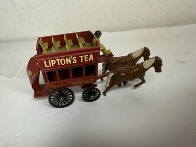 Vintage Matchbox Lipton’s Tea Die Cast Horse Drawn Carriage Lesney No.12 - Image 1 of 4