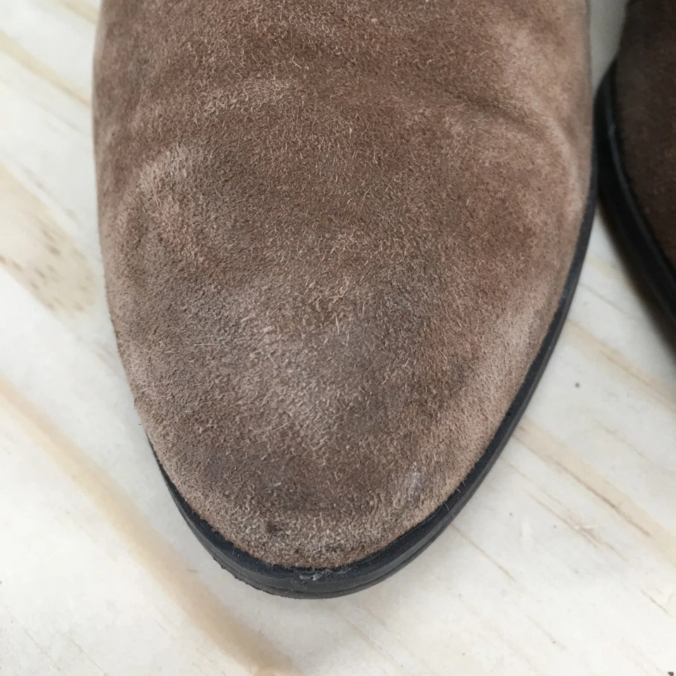 Женские сапоги Adrienne Vittadini 6 M ботильоны на шнуровке каблуки коричневая замша - Изображение 4 из 4