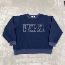 VTG Pepsi Crewneck Sweatshirt Mens Small 90s Reversible Cotton Soda American