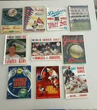 Lot 10 - World Series Programs 1957-1967 Mantle Koufax - Yankees Dodgers Braves