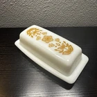 Pyrex Butterfly Gold Butter Dish (72-B) Vintage Excellent Condition!