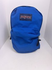 JanSport T501 SuperBreak Backpack Blue Front Utility Pocket Organizer