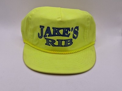 Vintage Jake's Rib Barbecue Restaurant 1990s Hat Chickasha Oklahoma Small Town 