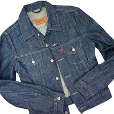 Levi's Girl  s Dark Wash Denim Trucker Jean Jacket Size Girls Medium Vintage