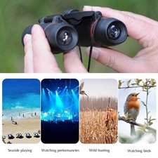 Portable Mini Binocular 30x60 Zoom Day Night Vision for Camping Hiking Traveling