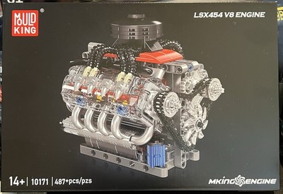 Mould King Simulation LSX454 V8 Engine Motorized 487+ Pcs 10171 Nonlego