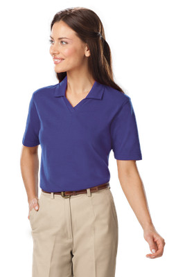 BG6209 Blue Generation Ladies' Superblend V-Neck Polo