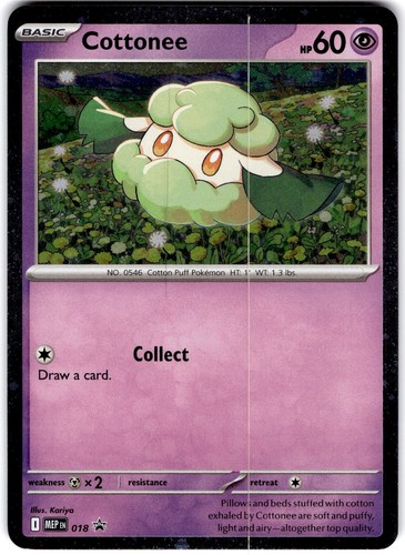 Pokemon Cottonee Mega Evolution Black Star Promos 18 Holofoil Near Mint English