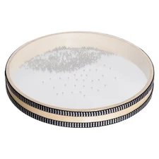 Wave Bead Ocean Drum, Natural Wood Color Sea Sound Drum with Hardwood Shell O