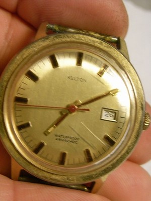   KELTON MECHANISCHE UHR HERREN ARMBAND DATUM TRABER VINTAGE WATCH