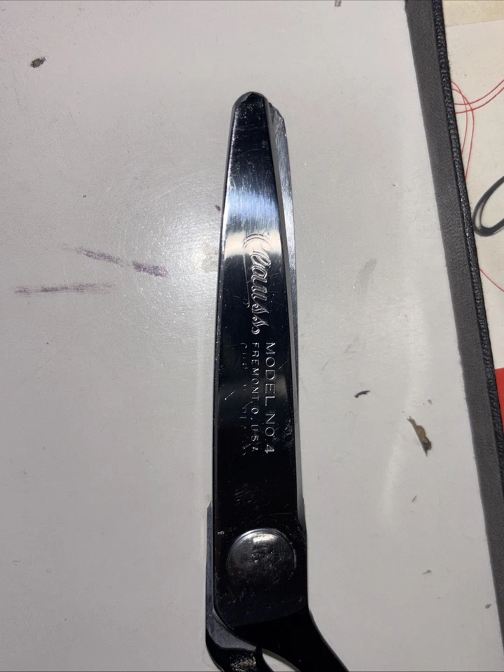 Vintage Clauss Dressmaker's Pinking Shears No. 4 Chrome Plated Scissors USA - Image 3 of 4