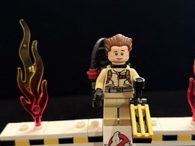 LEGO DR. PETER VENKMAN MINIFIGURE (gb002 / 21108) W/PROTON PACK & GHOST TRAP