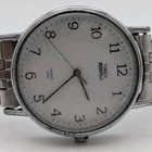 Vintage Timex Indiglo mens watch quartz water resistant Silver tone [Works]